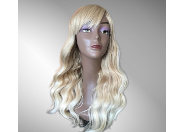 Peruca cu breton wave blonde 